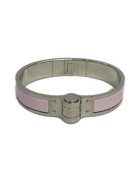 Hermes Bangle Charnier Pink Silver Bracelet